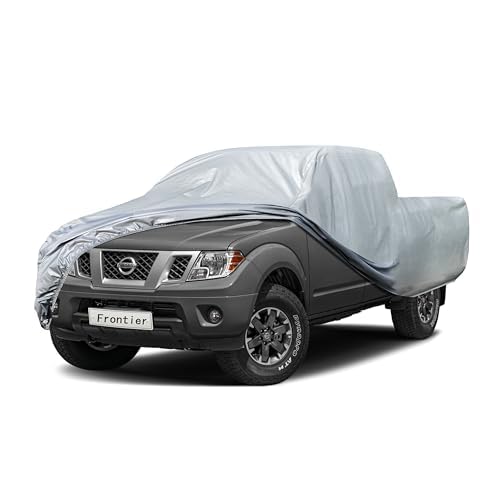 Nissan Truck Cover Custom Fit Frontier Crew cab Standard Bed (6.5') Waterproof All Weather, Heavy Duty Pickup Truck Cover Outdoor Sun UV Rain Snow Dust Wind Protection. Nissan 2 Frontier Cre