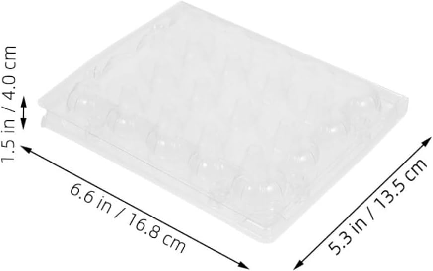 20pcs Transparent Reusable Quail Holders Containers Compact Design for Refrigerator Cabinet Keeps Kitchen Organized