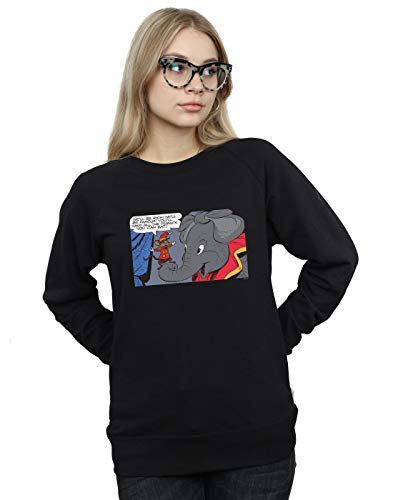 Disney Women's Dumbo Rich And Famous Sweatshirt Black X-Large