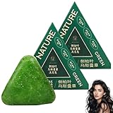 Nature Triangle Shampoo Bar, Nature Seven Green Shampoo,pflanzliches festes Shamp, sanfte Reinigung...