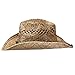 MIX BROWN Straw Cowboy Hats - Women's Western Cowgirl Hat - Sun Protection - One Size - Flowerbutton Color