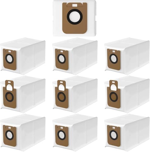 DOBIGER 10 bolsas para aspiradora compatibles con Dreame D10s Plus/Dreame D10 Plus Robot Aspirador Estación Base