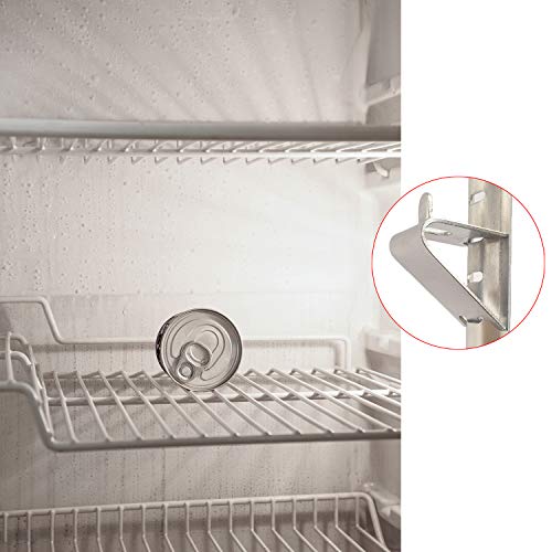 LOCOLO 16 Pieces Freezer Shelf Clip Fridge Cooler Shelf Clips Stainless Steel Shelf Support Clips for Refrigerator Shelf