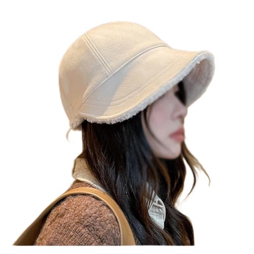 Chapeau laine d'agneau femme casquette chaude isolante automne