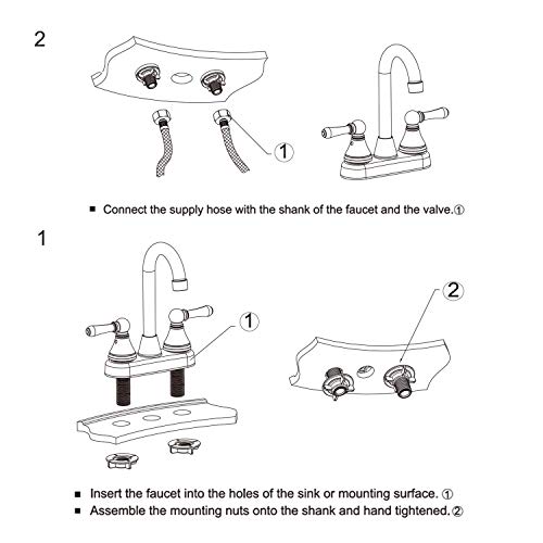 RV Faucet Oil Rubbed Bronze OYMOV NonMetallic Bathroom Sink Faucets