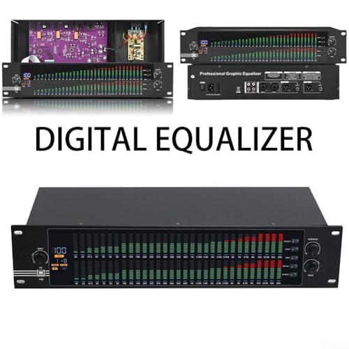 EQ-323 Dual 31-Band Graphic Equalizer Digital Audio Signal Processor With LCD Display USB Control For Stage Home Theatre Sound System, DJ Mixing Equipment