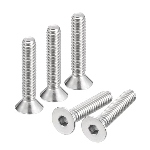 Image of TOP-VIGOR 1/4-20 x 1-1/4" Countersunk Screws, 10PCS Hex Socket Cap Bolts