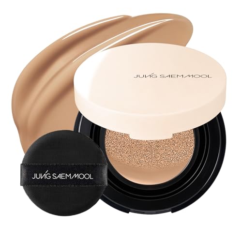 Image of JUNG SAEM MOOL Essential Skin Nuder Cushion | Natural Finish, Buildable Coverage Cushion Foundation by Korean Makeup Artist (Mini, 0.17 Fl Oz), 28N Camel