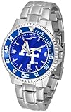 SunTime Men's Collegiate Competitor 40mm Watch - Air Force Falcons with 20mm Stainless Steel Band - AC Color Bezel