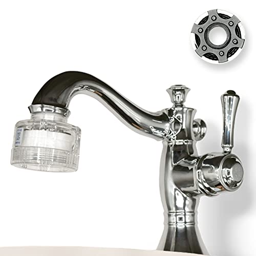 Qpd Water Faucet Filter System Kit And Replacement Filter- 7 Adapters + 3 New Aerator And Pull Out Faucet Adapters - Includes G1/2 For Ideal Fit, Easy Installation - Remove Chlorine (Activated Carbon) #TOP2