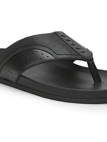 Image of Liberty Coolers Fast-2 Casual Slipper for Men - Black & Tan | Slip-on /Flats Slippers - Durable and Lightweight | Comfortable and Soft Outsole for Everyday Wear - Cushioned Footbed | Home Footwear
