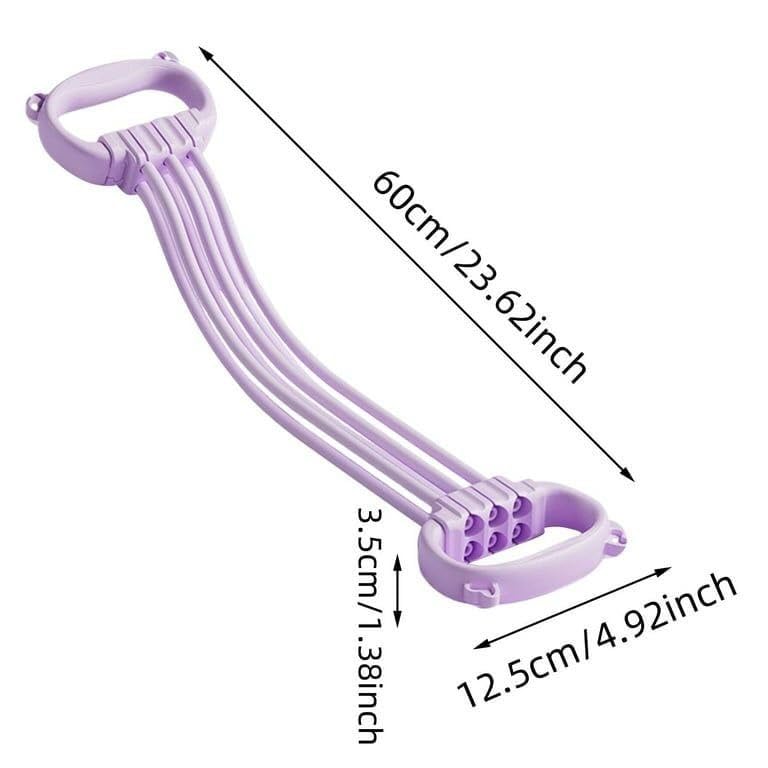 Image of RK Prime Figure-4 Pull Reducer Resistance Band | 4-Tube TPR Latex | Yoga, Stretching & Full Body Toning | Back, Arms, Abs, Legs | Physical Therapy Safe | Beginners & Women | for Gym Exerciser
