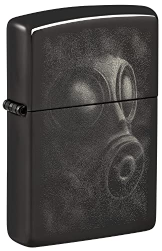 Zippo Gas Mask Design High Polish Black Pocket Lighter