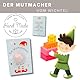 Milaboo® Wichtelstein als Geschenk und Wichtel Zubehör Weihnachten – Magischer Glücksstein als Geschenk für Kinder, handverlesener Stein (2-3 cm) mit liebevoll gestalteter Karte (Wichtelstein)