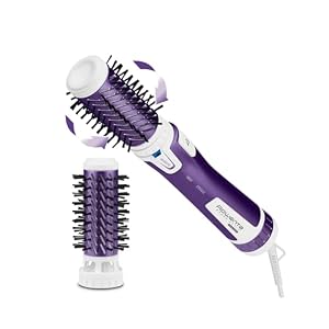 Rowenta Rotierende Warmluftbürste Brush Activ Volume & Shine, Keramikbeschichtung, 2 Bürstenköpfe, mit Schutzhülle, 3 Geschwindigkeitsstufen, Kaltstufe, rotierender Haartrockner, violett, CF9530