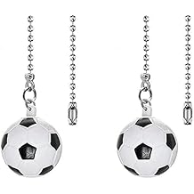 2pcs Ceiling Fan Chain Pulls Decorative Extension 12 Inches Football Extender Ornaments Pendant Fan Pulls Set for Ceiling Light Lamp Fan Chain