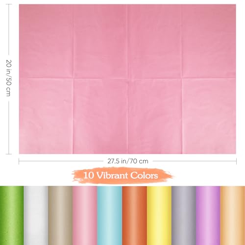 120 Blätter, 10 Farben: Hochwertiges Seidenpapier bunt (50x70 cm) – Ideales Verpackungsmaterial und kreativer Bastelspaß mit transparentpapier bunt!