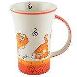 Mila Keramik-Becher Coffee-Pot Oommh Yoga Katze | MI-82212 | 4045303822122