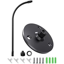 Heavy Duty 19 inch Microphone Gooseneck + Metal Gooseneck Microphone Flange Mount with Pad