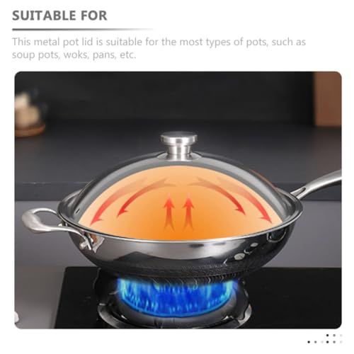 Couvercle de casserole en métal 34-36cm avec finition sablée confortable - 4