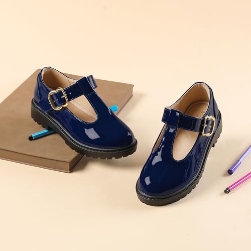 Parrosoo School Shoes for Girls Navy Mary Jane Shoes Girl Big Kids Size 4 by Parrosoo - Used condition - Image 6