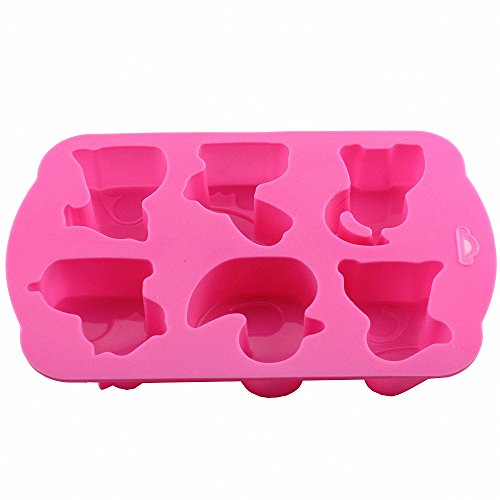 2-Pack Animals Chocolate Molds - Moldfun Duck Dog Cat Rabbit Elephant Silicone Mold For Baking Muffin Cupcake, Ice Cube, Jello, Soap, Bath Bomb, Lotion Bar #TOP3