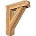 Ekena Millwork BKT0806X30X34TRA04RWR Traditional Craftsman Rough Sawn Bracket w/Offset Brace, Western Red Cedar