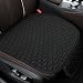 DUSCOKE Car Seat Cover, Comfortable Anti-Slip Linen Auto Front Seat Protector, Breathable Seat Bottom Cushion Pad with Storage Pocket, Universal Vehicle Interior Accessory for SUV Truck (Black)