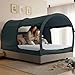 Bed Tent Dream Tents Bed Canopy Shelter Cabin Indoor Privacy Pop Up Warm Breathable Twin Size for Kids and Adult Patent Pending Gray(Mattress Not Included)