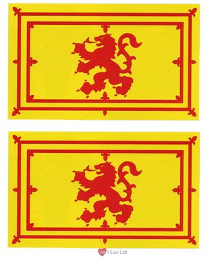 Sticker Scottish Lion Rampant Flag Mini x 2