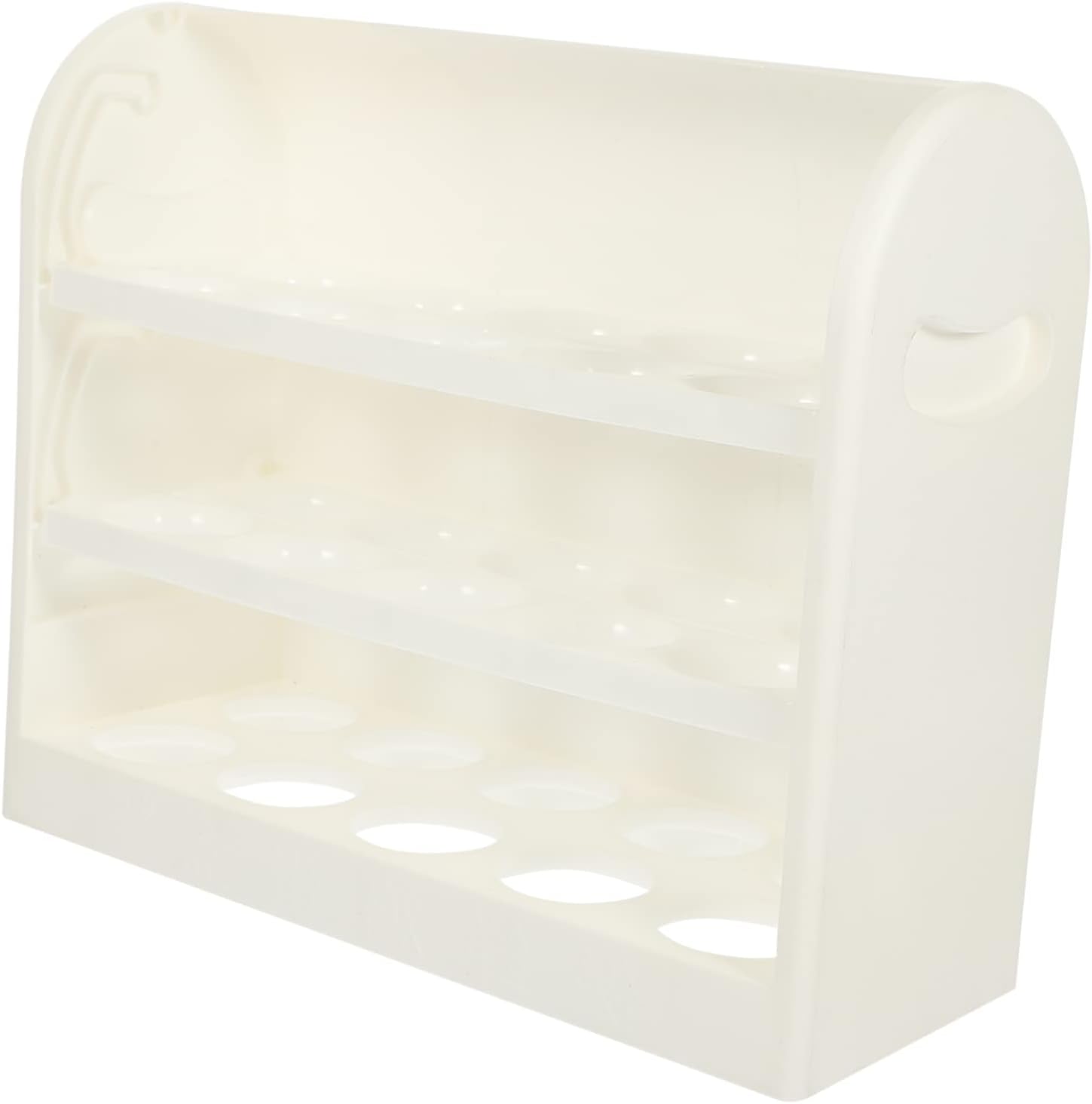 2pcs Egg Storage Box Stackable Egg Trays Egg Holder for Kitchen Containers with Lids Kitchen Egg Organizer Household Egg Holder Flip Egg Tray White Dog Refrigerator Ppé, 02135 (White)