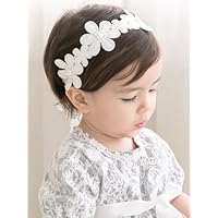 Baby Mädchen Stirnbänder Mit Spitze - Weiche Dehnbare Haarbänder Für Neugeborene