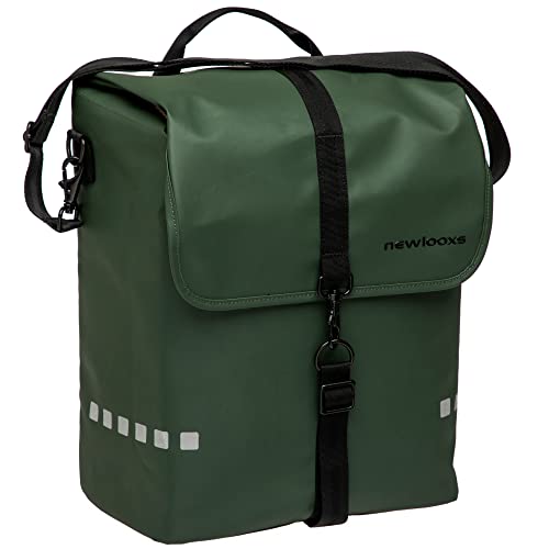 Sacoche fietstas New Looxs Odense 17,5l verte simple pour vélo urbain