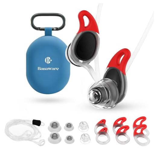 Ear Plugs for Swimming Surfing, Swim Ear Plugs for Adults Men Women Juniors Swimmers, Waterproof Silicone Water Earplugs for Pool Shower Bathing with Cord (Red)