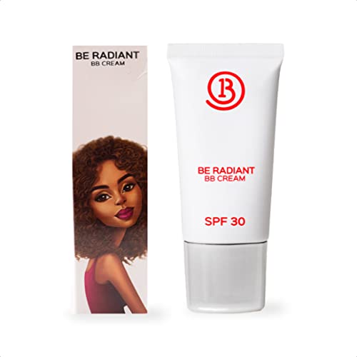 Be At One Be Radiant BB Cream, Light/Medium Coverage, LSF 30, Buildable Tinted Moisturizer BB Cream Foundation Face Makeup for Dewy, Glowy Skin, Paraben Free, Cruelty Free Vegan Makeup, Dark