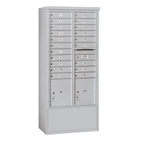 Salsbury Industries 3916D-20AFP Free Standing Horizontal 4C Mailbox, Aluminum