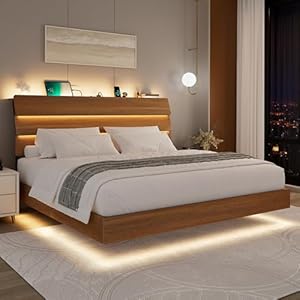 Feonase Floating Bed Frame King wit...