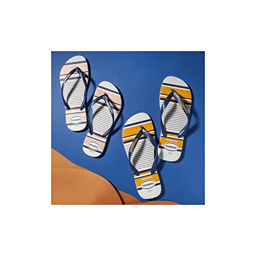 Chinelo Top Nautical, Havaianas, Masculino, Branco/Marinho/Mostarda, 43/44