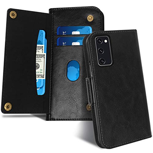 Capa tipo carteira FYY para Samsung Galaxy S20 FE 5G 6,5 polegadas, [Suporte para carregamento sem f