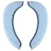 saounisi Toilet Seat Cover, Warmer Soft Elongated Washable Padded Cushion Large Blue 1 Pack