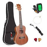 Best Choice Products Acoustic Concert Ukulele Starter Kit, 23 inch Sapele Wood Ukulele w/Gig Bag, St