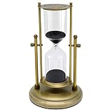 Vintage Hourglass Timer Clock Decor,30 Min White Sand Visual Timer for Book,Shelf,Table Decor,Weddin