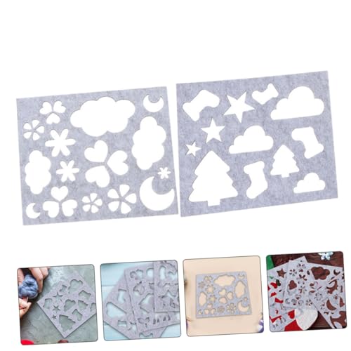 PHENOFICE 4pcs Woolen Felting Mold Kit for DIY Crafts Applique Stencils Adorable Patterns for Needle Felting Projects for Beginners and Making - Thumbnail 5