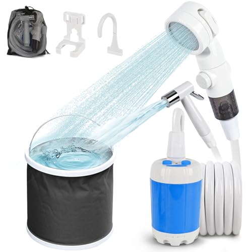 wisebean Portable Camping Shower, Outdoor Shower Kit,...