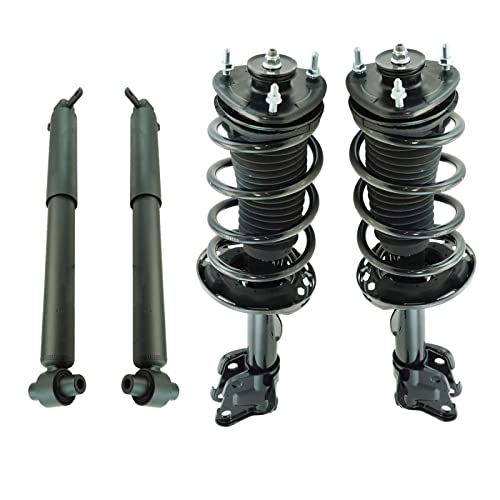 Image of TRQ Front and Rear Complete Strut Assembly & Shock Absorber Kit Complete Strut & Coil Spring Assembly Compatible with 2009-2015 Honda Pilot