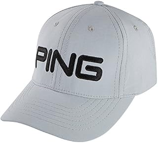 PING New Tour Light Grey/Black Adjustable Hat/Cap