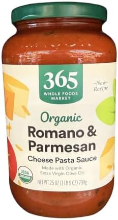 365 by Whole Foods Market Organic Romano & Parmesan Pasta Sauce, 25 OZ