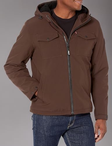 Image of Levi's Men's Soft Shell Two Pocket Hooded Trucker Jacket
