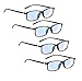 Produktbild Lesebrille 4 Pack Blaulichtfilter Brille Anti Müdigkeit Anti Blaulicht PC Gaming Brille mit 4 Tragbaren Brillenetuis (4.0x, 4 Schwarz)