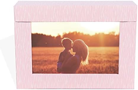 Aiuonenian Photo Storage Boxes 5 x 7, Photo Presentation Box Cardboard For Pictures, Family Photos Storage Box Set, Small Photo Storage Box Archival, Photo Gift Boxes (Pink)